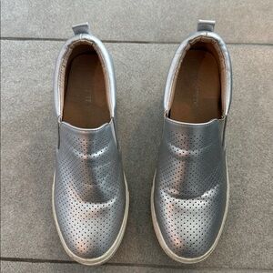 Wanted Silver Slip-On Sneakers